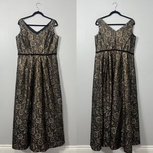 Ignite Evenings New York dress size 16 gold black